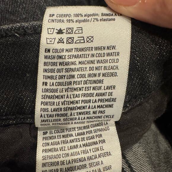 American Eagle Real Good Jeans Black Womens Size 14 Stretch 26 Inseam, Trendy - Picture 6 of 7